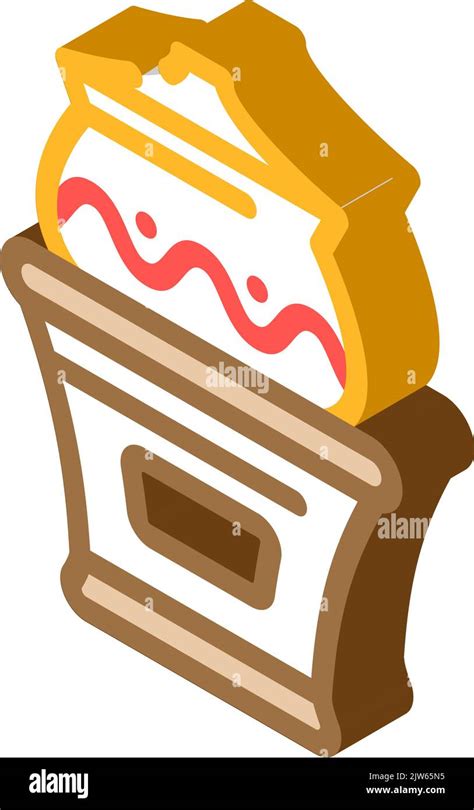 Earthware Clay Crockery Isometric Icon Vector Illustration Stock Vector