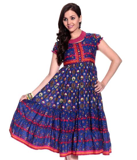 Biba Blue Cotton Kurti Buy Biba Blue Cotton Kurti Online At Best