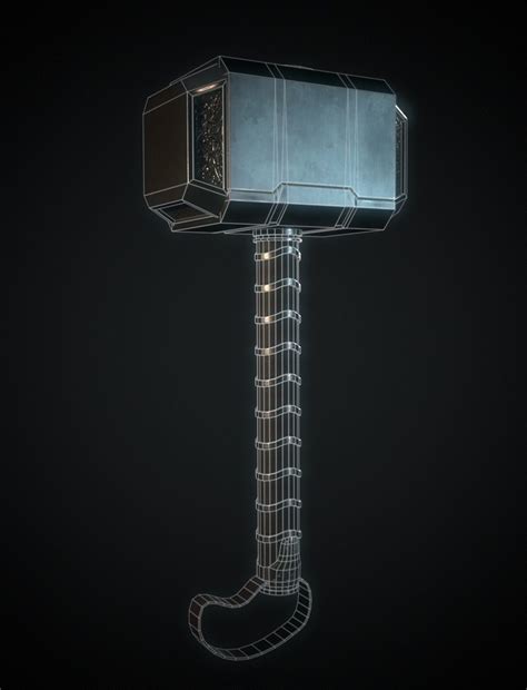 D Model Mjolnir Vr Ar Low Poly Cgtrader