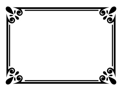 decorative simple frame rectangle vector  vector art  vecteezy