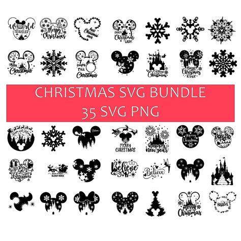 Christmas Svg Bundle, Cricut, Svg Cut Files, Clipart, Png, Svg, Holiday ...