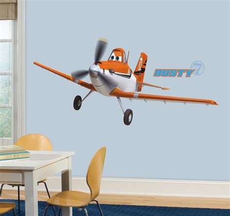 Planes - Dusty The Plane Peel and Stick Giant Wall Decals | WallDecals.com