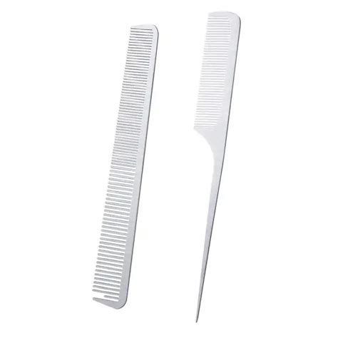 Custom Hair Salon Equipment Barber Metal Rat Tail Aluminum Metal Hair Cutting Comb China Hair