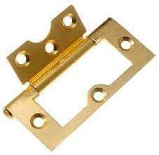 75mm Flush Hinge Electro Brass Pair Hinges