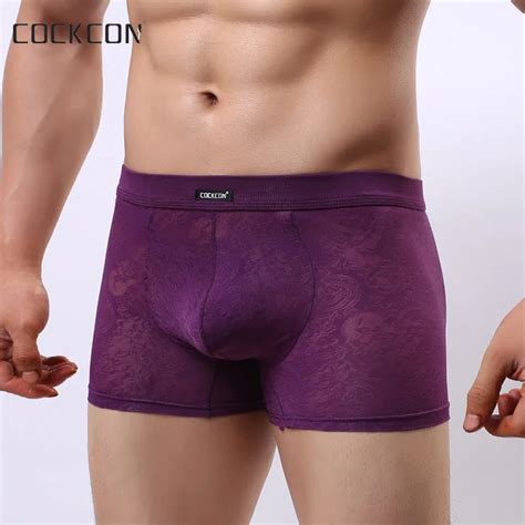 Buy Brand Cockcon Mens Sexy Underwear Lace Boxers U