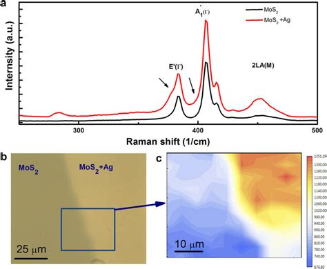 Sers Of Monolayer Mos2 At Room Temperature A Raman Spectra Of