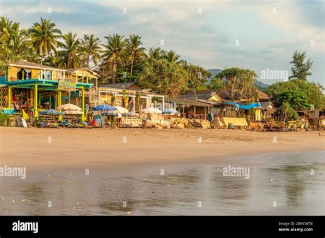 Beach Pubs At Klong Nin Beach Koh Lanta Island Thailand Stock Photo