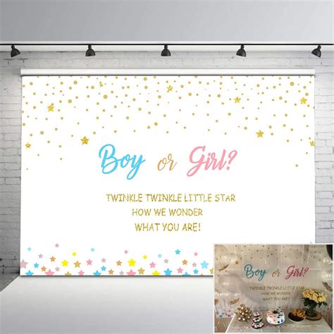 Buy Mehofoto Gender Reveal Party Backdrop Boy Or Girl Twinkle Twinkle