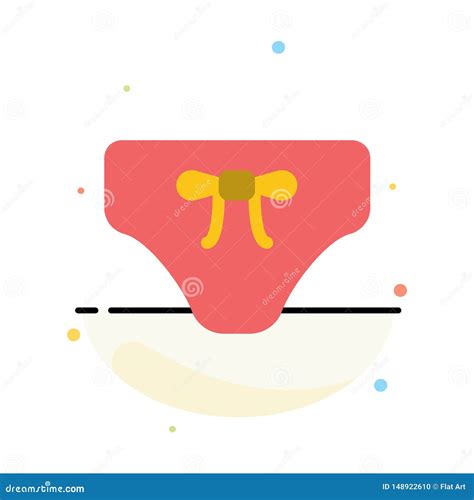 Playa Bikini Ropa Plantilla Plana Del Icono Del Color Del Extracto De La Ropa Ilustración del