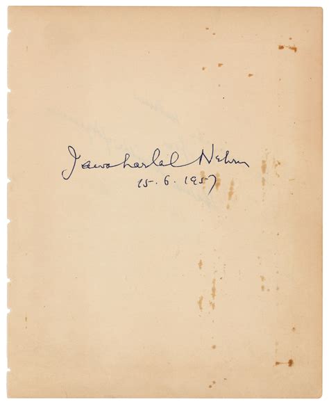 Jawaharlal Nehru Signature | RR Auction