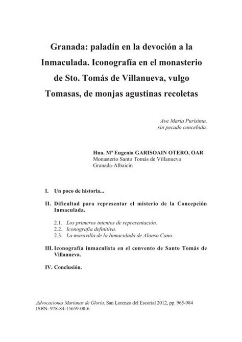 PDF Granada paladín en la devoción a la Inmaculada La