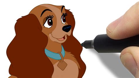 Desenhando A Lady Da Dama E O Vagabundo Da Disney Passo A Passo Youtube