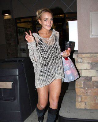 Lindsay Lohan In See Thru Fishnet Dress And Topless And Upskirt Porn Pictures XXX Photos Sex