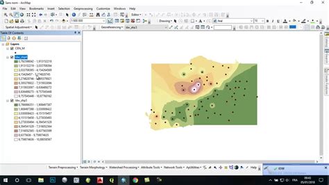 Spatial Interpolation In Arc Gis Idw And Kriging Youtube