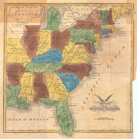 Antique Map of the United States, 1830