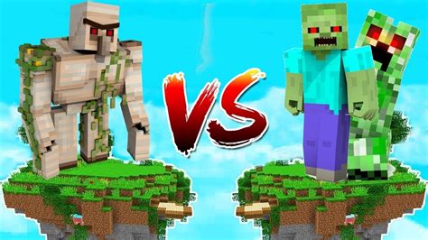 GOLEM ADASI VS YARATIKLAR ADASI Minecraft YouTube