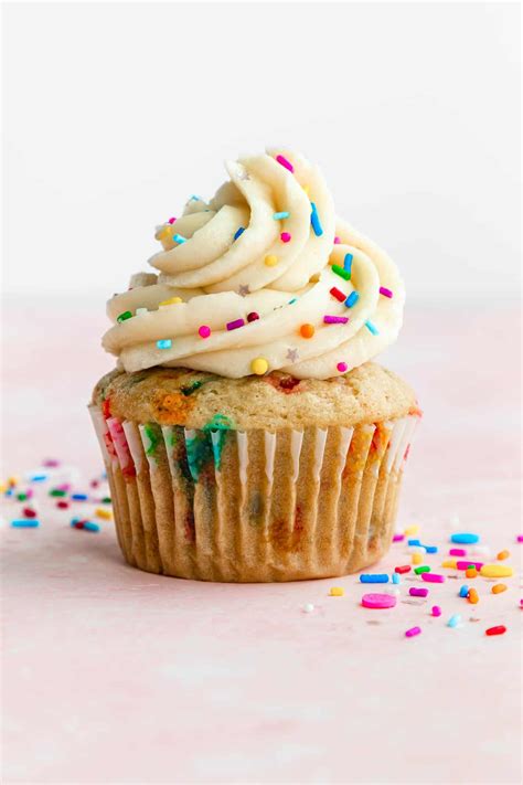 Rainbow Sprinkle Cupcakes