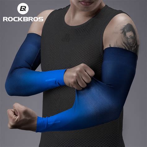 Rockbros Cycling Arm Sleeves Sun Protection Anti UV Ice Silk Seamless