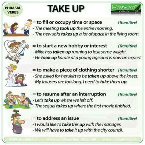 Phrasal Verbs With TAKE – Materials For Learning English 
