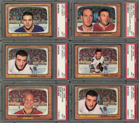 Lot Detail 1966 67 Topps Hockey PSA Graded Collection 18 Including