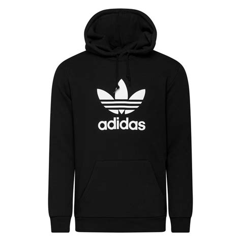 Adidas Originals Sweat à Capuche Trefoil Noir Blanc