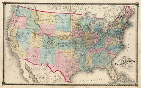 (U.S. - Railroad) Railroad Map Of The United States – The Old Map Gallery