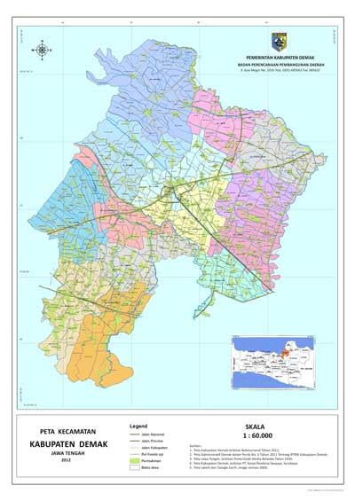 Beguron Peta Kabupaten Demak Dan Kecamatan Kecamatan