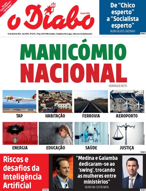 Capa Jornal O Diabo 14 Abril 2023 Capasjornais Pt