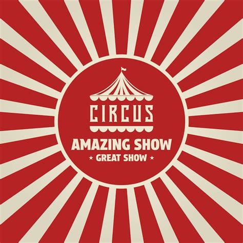 Premium Vector Background Poster Festival Circus With Curcues Tent