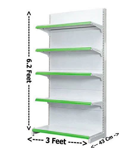 Mild Steel 5 Shelves Grocery Display Rack For Departmental Stores