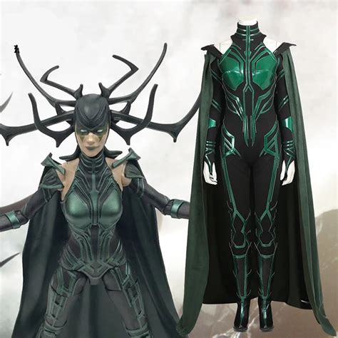 Customize 2017 Hot Movie Thor Ragnarok Hel Cosplay Costume Unisex