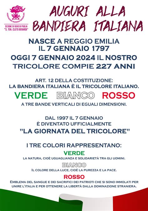 Giornata Del Tricolore Rinviata L Iniziativa Dell Associazione