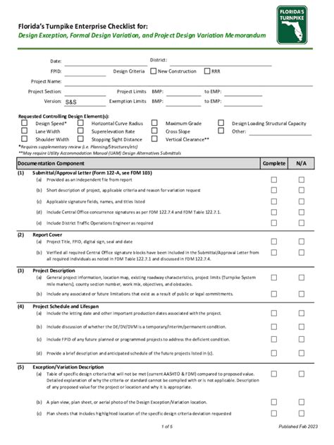 Fillable Online Roadway Design Manual Design Exceptions Design