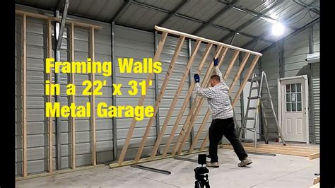 Framing Walls Inside A Metal Garage Episode Metal Garages Metal