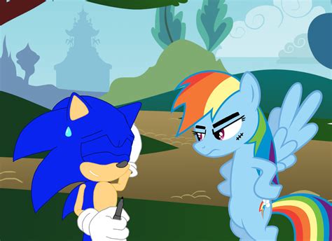 Sonic Pranks Rainbow Dash By Lancescout On Deviantart