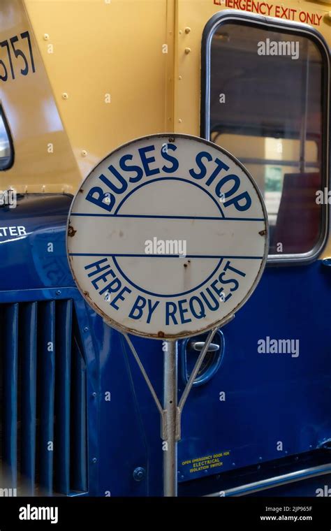 Vintage Buses On Display At The Transport Museum In Wythall