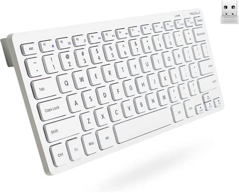 Amazon.com: Macally Small Wireless Keyboard | Compact Keyboard | Mini ...