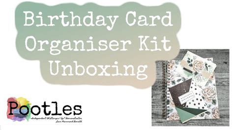 Birthday Card Organiser Kit Unboxing Youtube