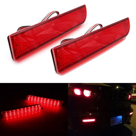 Reflector De Parachoques Trasero LED Para Coche Mitsubishi Lancer