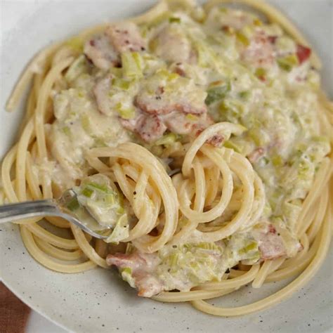 Pasta med bacon och purjolök Matinspo se