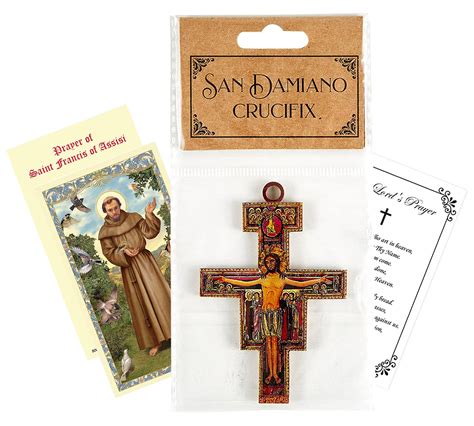 Buy Small San Damiano Crucifix With St Francis Assisi Prayer Card