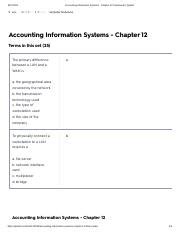 Accounting Information Systems Chapter Flashcards Quizlet Pdf