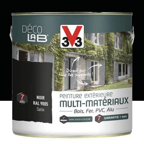 Peinture Extérieure Multi Matériaux V33 Déco LAB Taupe Satin pas cher