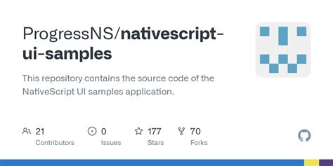 Github Progressns Nativescript Ui Samples This Repository Contains