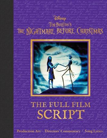 Tim Burton S The Nightmare Before Christmas Film Script Book