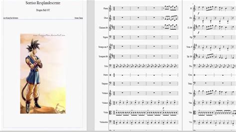 Partitura Dragon Ball Gt Sorriso Resplandecente Grade Youtube