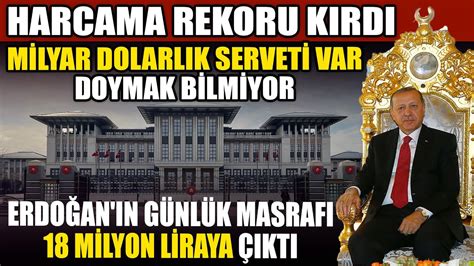 Erdo An N G Nl K Masraf Milyon Liraya Kt Harcama Rekoru