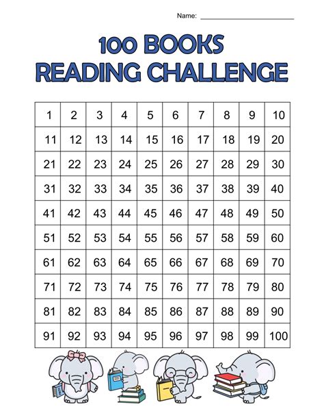 Book Challenge Printable