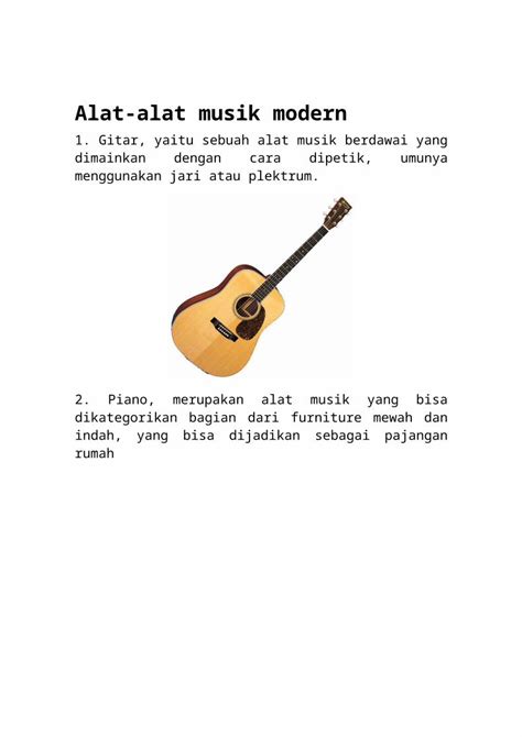 Docx Mengenal Alat Musik Modern Dokumen Tips