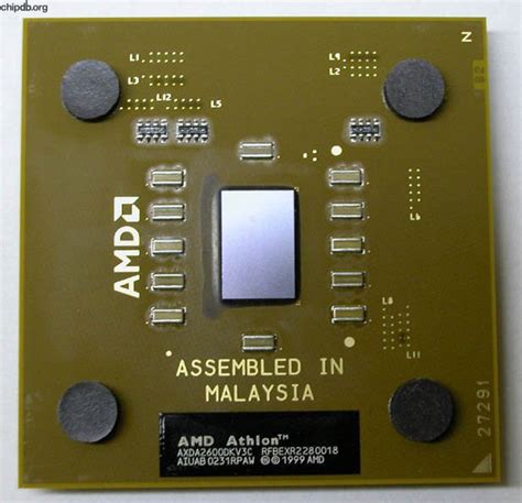 AMD K7 XP 2600 AMD Athlon XP AXDA2600DKV3C AIUAB Chipdb Org